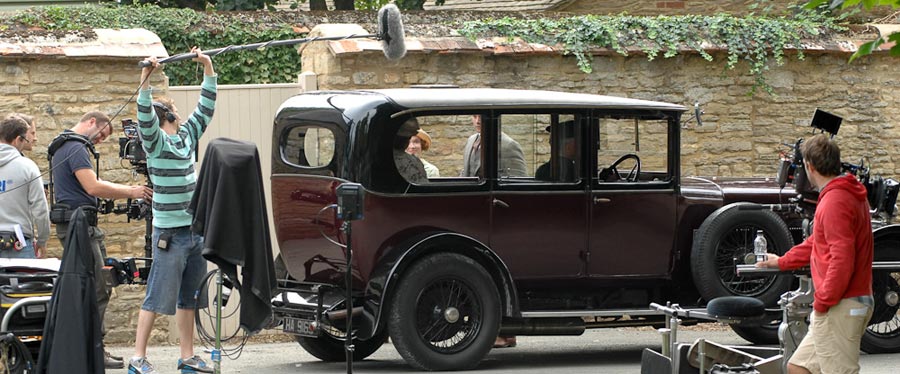 Filming Downton Abbey in Bampton (photo courtesy of James Wildman)