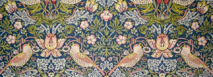 Kelmscott Manor, country home of William Morris, contains a great collection of his works