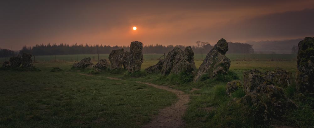 Sunset over the Rollright Stones - James Harwood