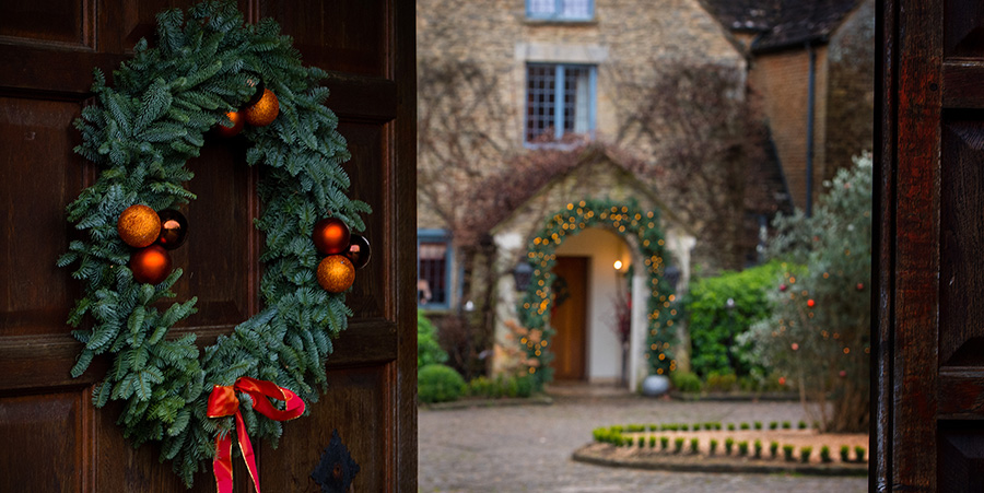 Christmas wreath-making with Emily Hepworth at Whatley Manor