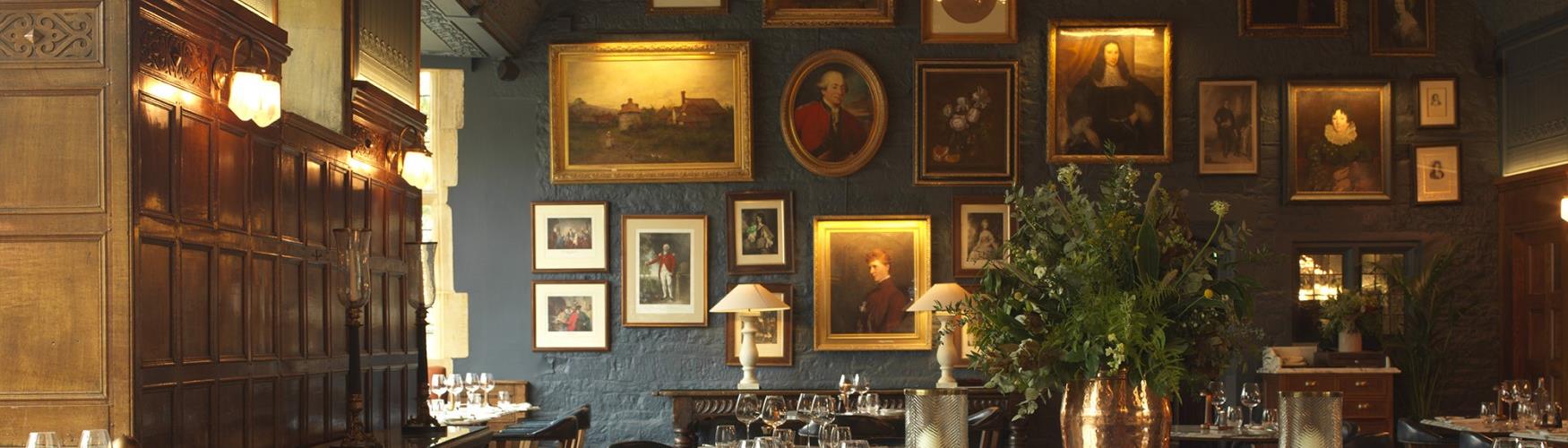 Interior of The Grill by James Martin at The Lygon Arms