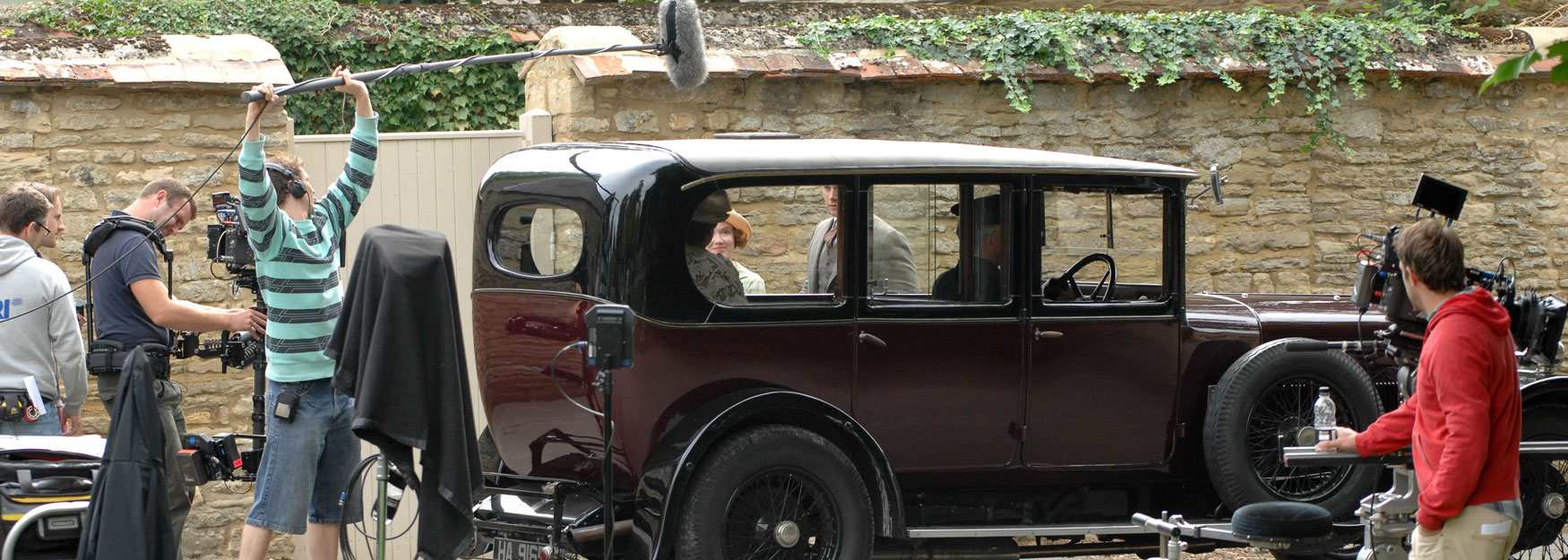 Filming Downton Abbey in Bampton (photo credit James Wildman)