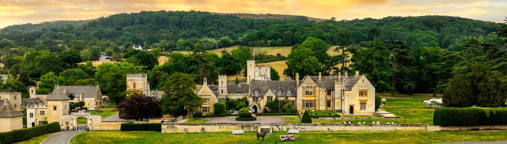 Ellenborough Park hotel surrounded by beautiful countryside