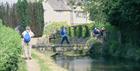 Walkers in Bourton-on-the-Water